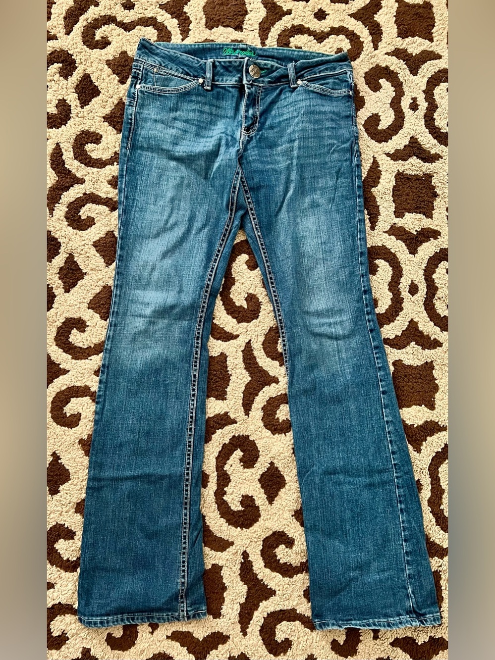 Wrangler Women’s 9/10 x 36 Y2K Bootcut Jeans Medium Wash